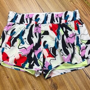 Avia Multicolor Abstract Women's Athletic Shorts